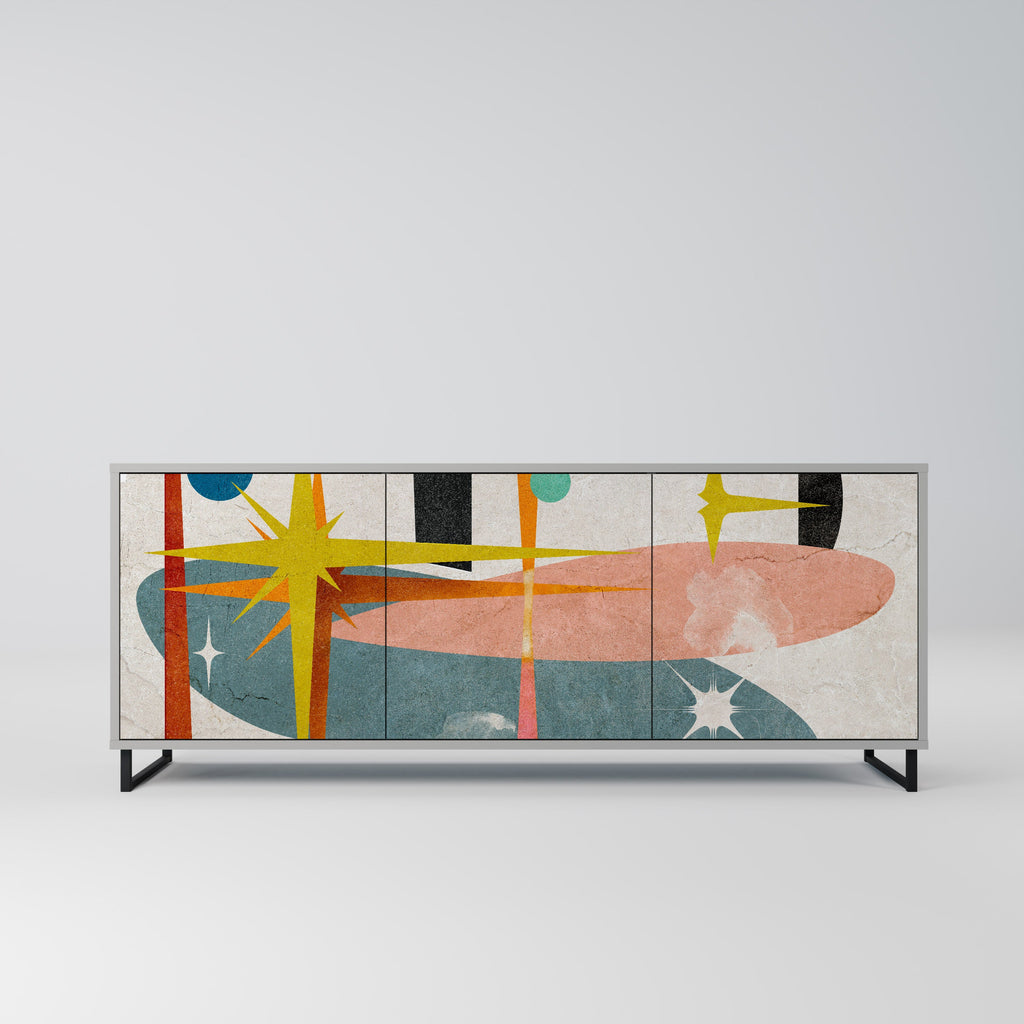 Buffet 3 portes INTERSTELLAR VIBES finition grise