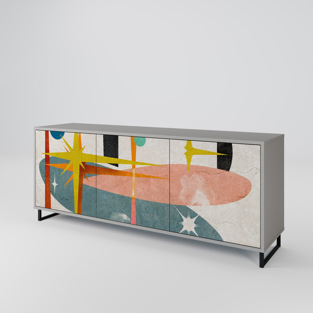 Buffet 3 portes INTERSTELLAR VIBES finition grise