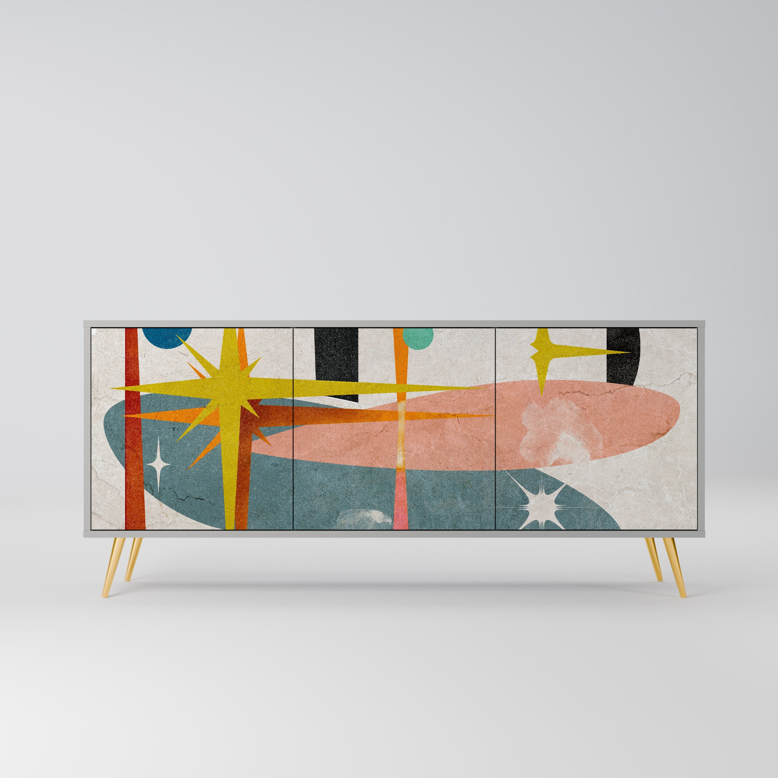 Buffet 3 portes INTERSTELLAR VIBES finition grise