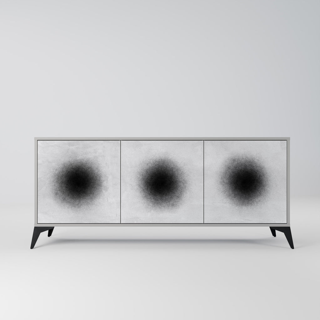 Buffet 3 portes BLACK HOLE finition grise