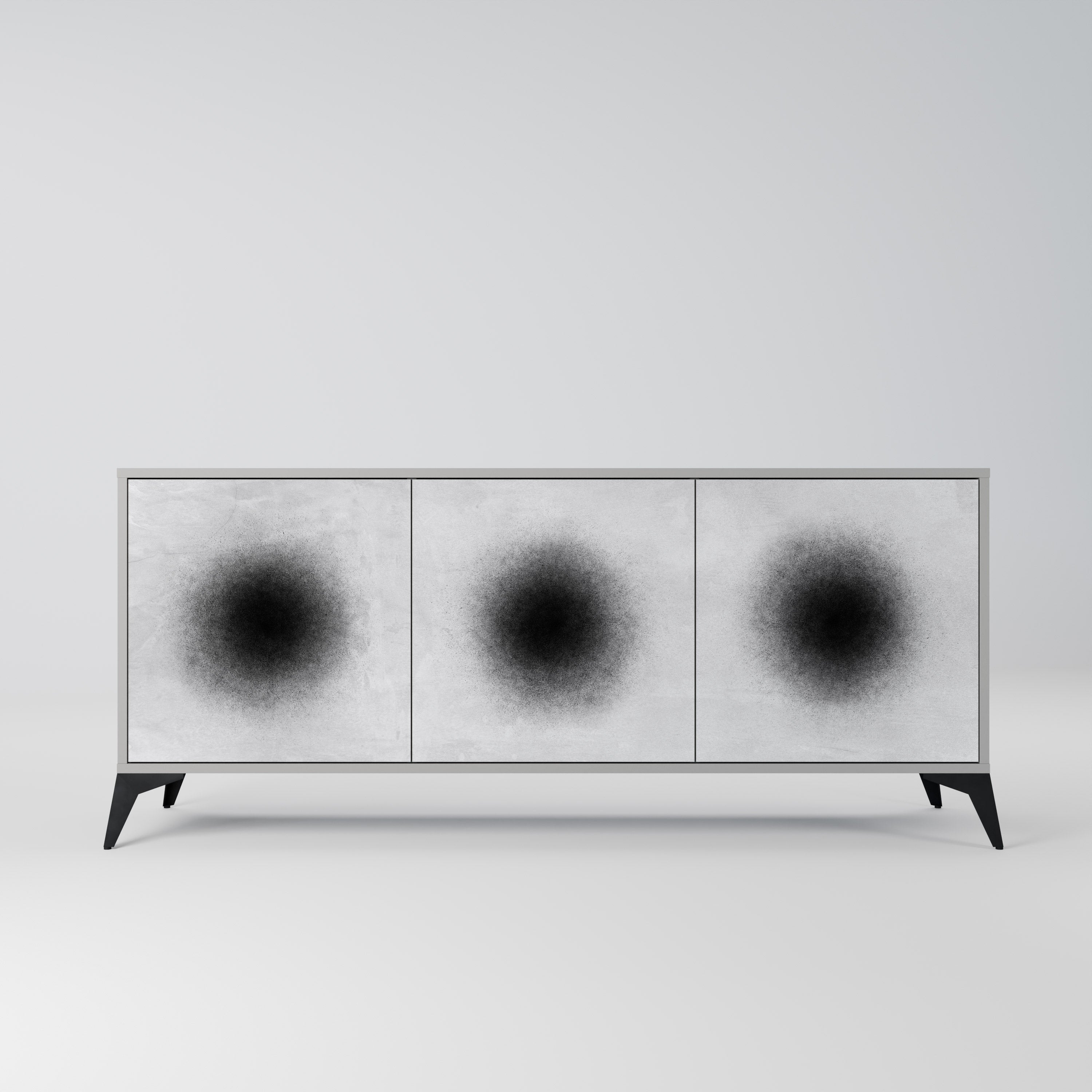 Buffet 3 portes BLACK HOLE finition grise