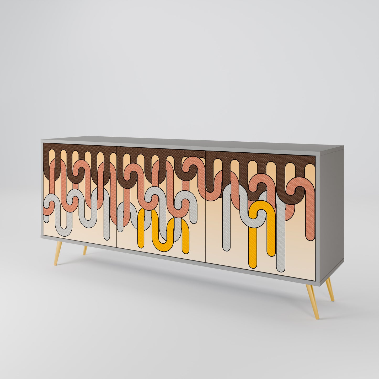 COLORFUL STRINGS 3-Door Sideboard