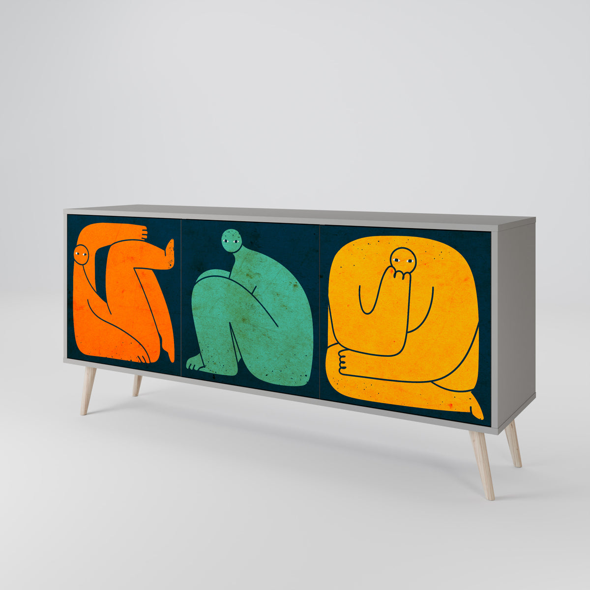 TOGETHER BUT SEPARATELY 3-Door Sideboard