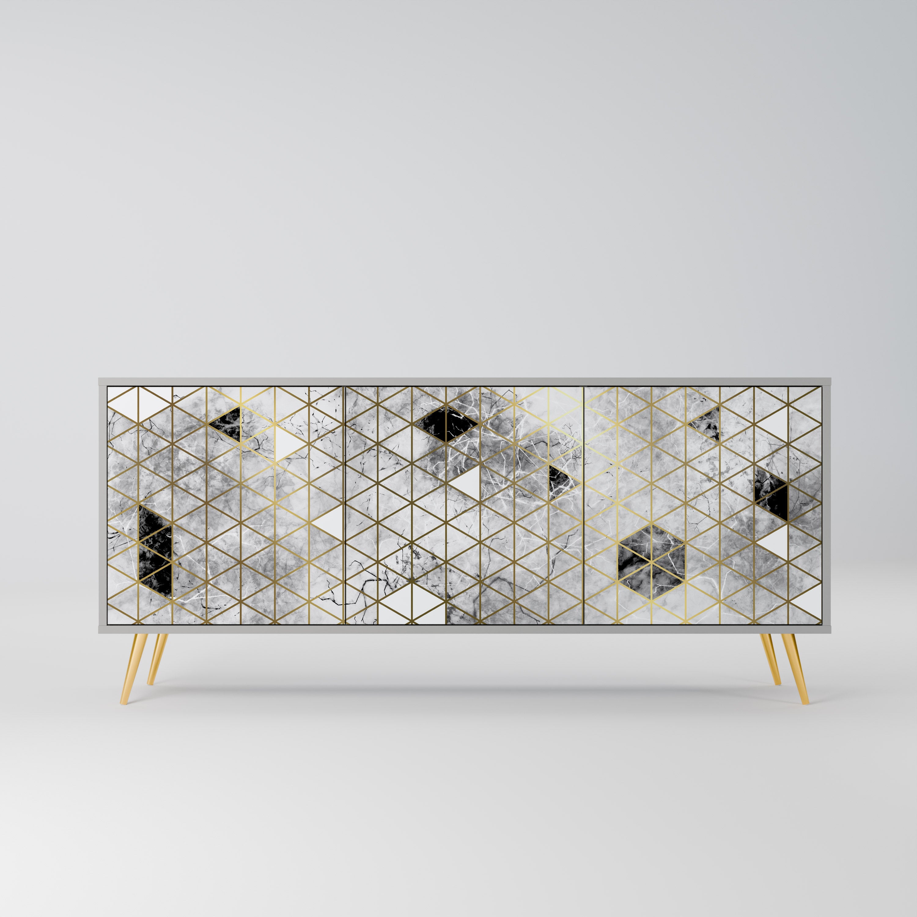 Buffet 3 portes ASHEN ARIA finition grise