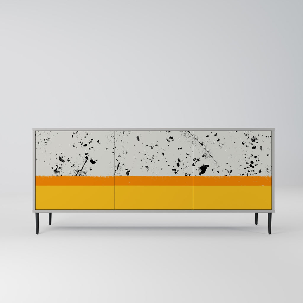 Buffet 3 portes DYED BY ORANGE finition grise