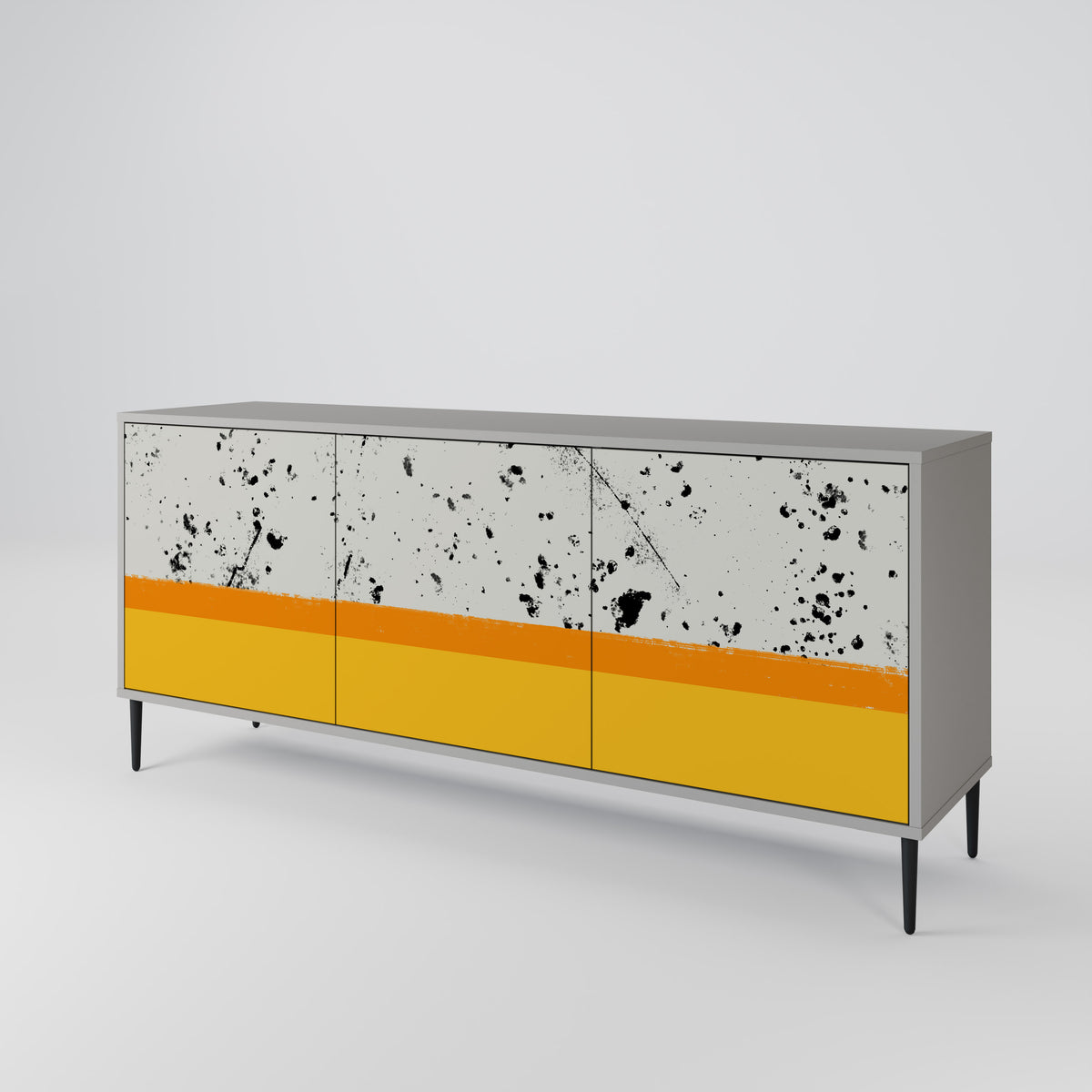 DYED BY ORANGE 3-Door Sideboard