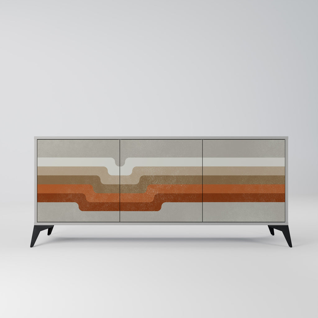 Buffet 3 portes PECULIAR TRAIL finition grise