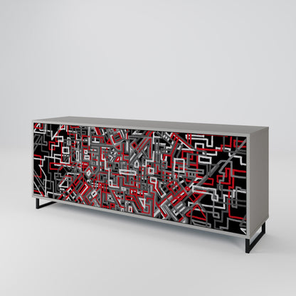 BROKEN LINES 3-Door Sideboard
