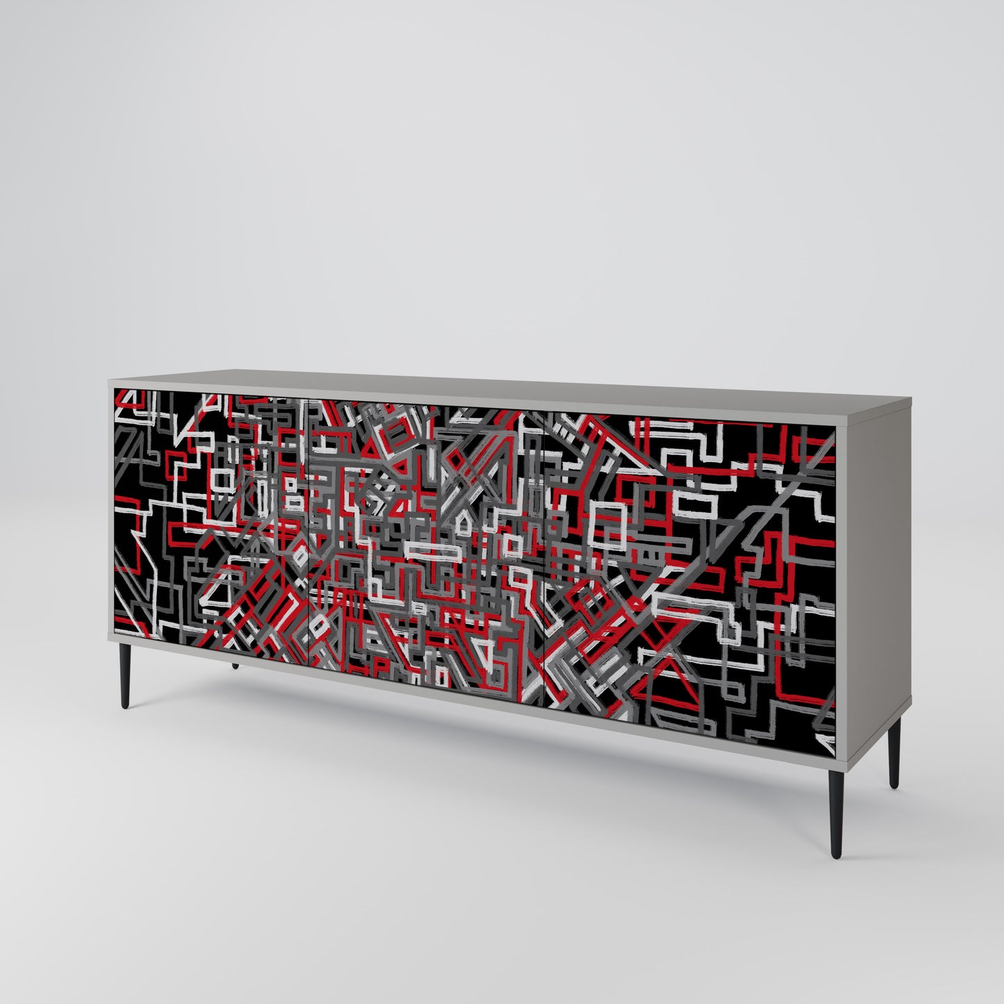 BROKEN LINES 3-Door Sideboard