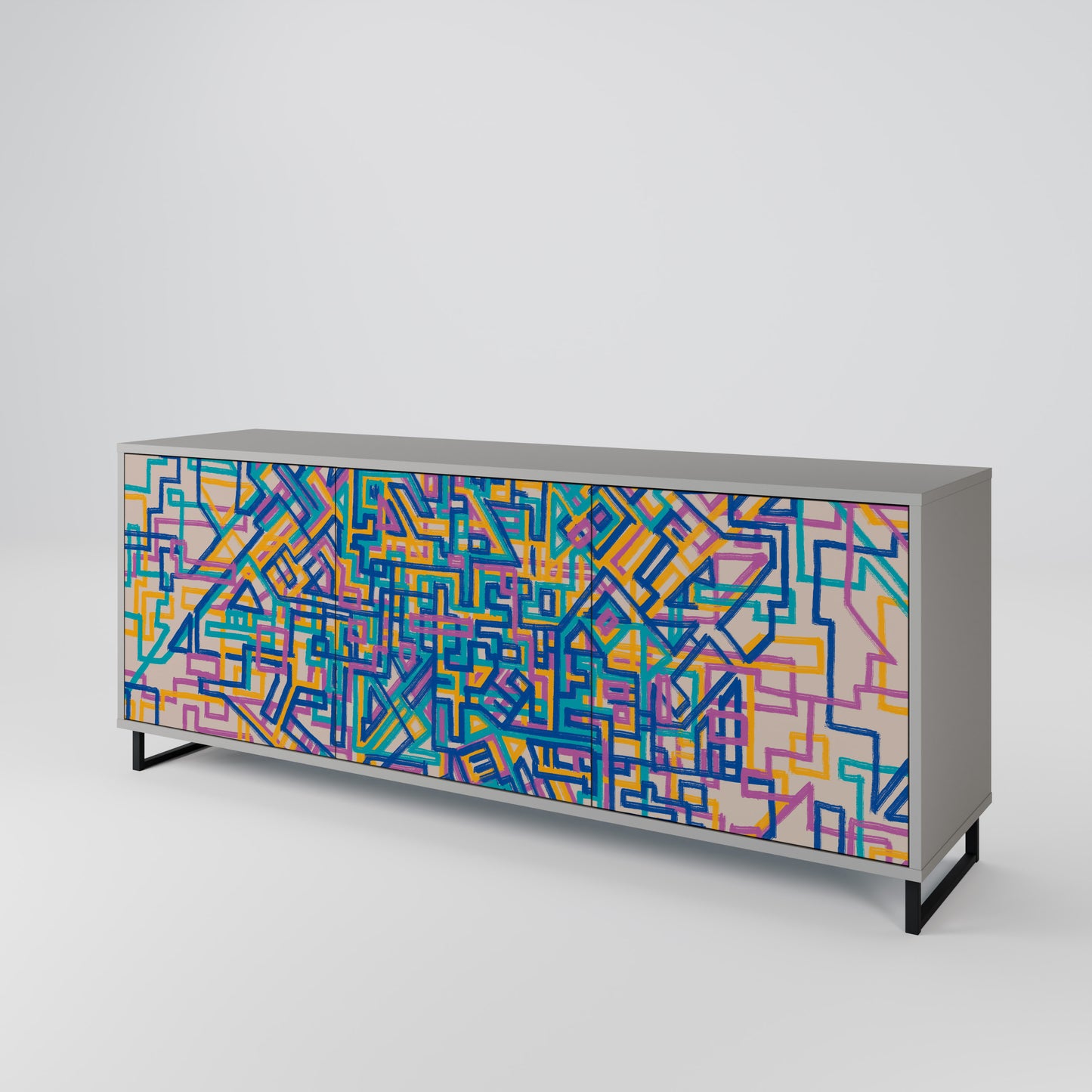 MEMORIES MAP 3-Door Sideboard