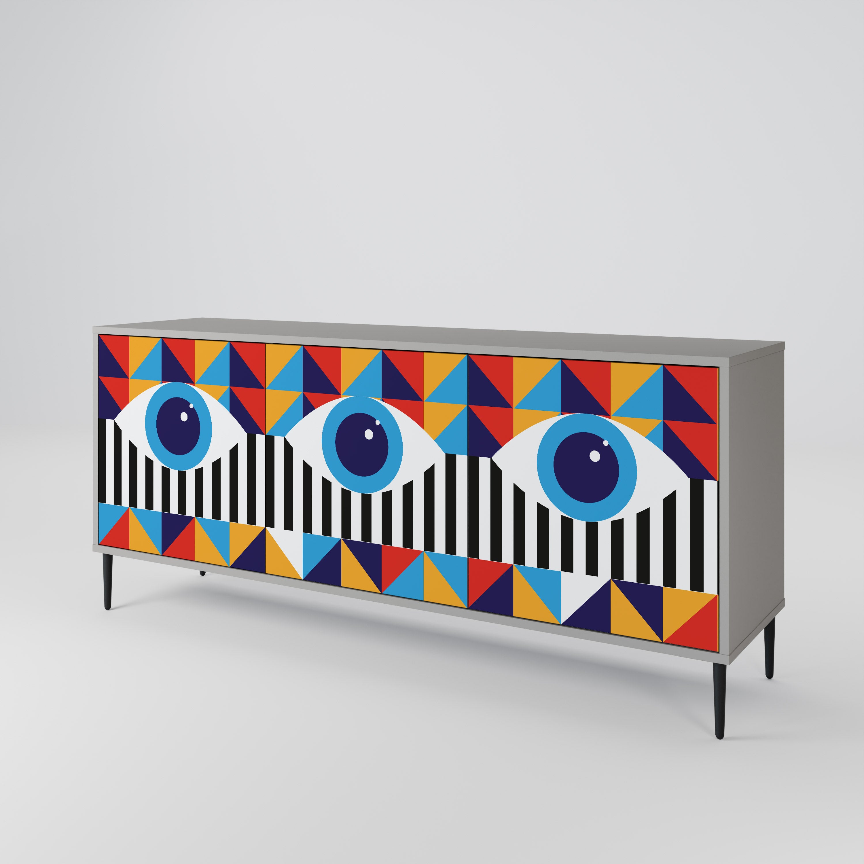 ABSTRACTION AND GEOMETRY 3-Door Sideboard