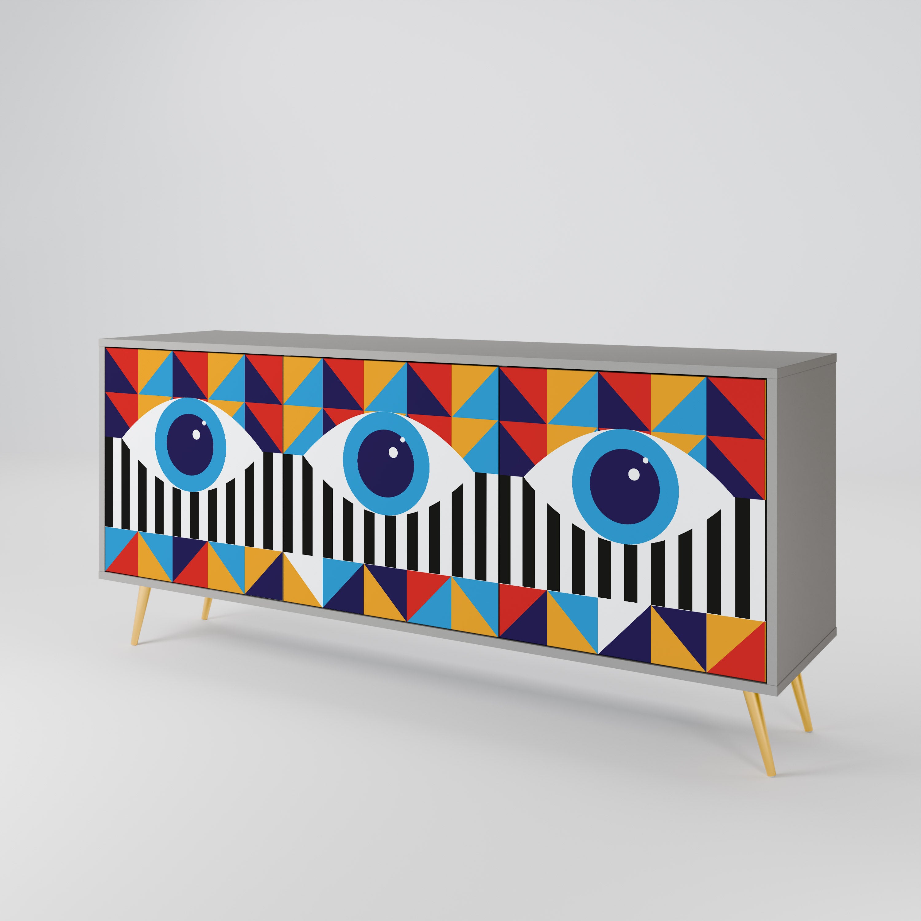 ABSTRACTION AND GEOMETRY 3-Door Sideboard