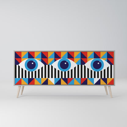 ABSTRACTION AND GEOMETRY 3-Door Sideboard