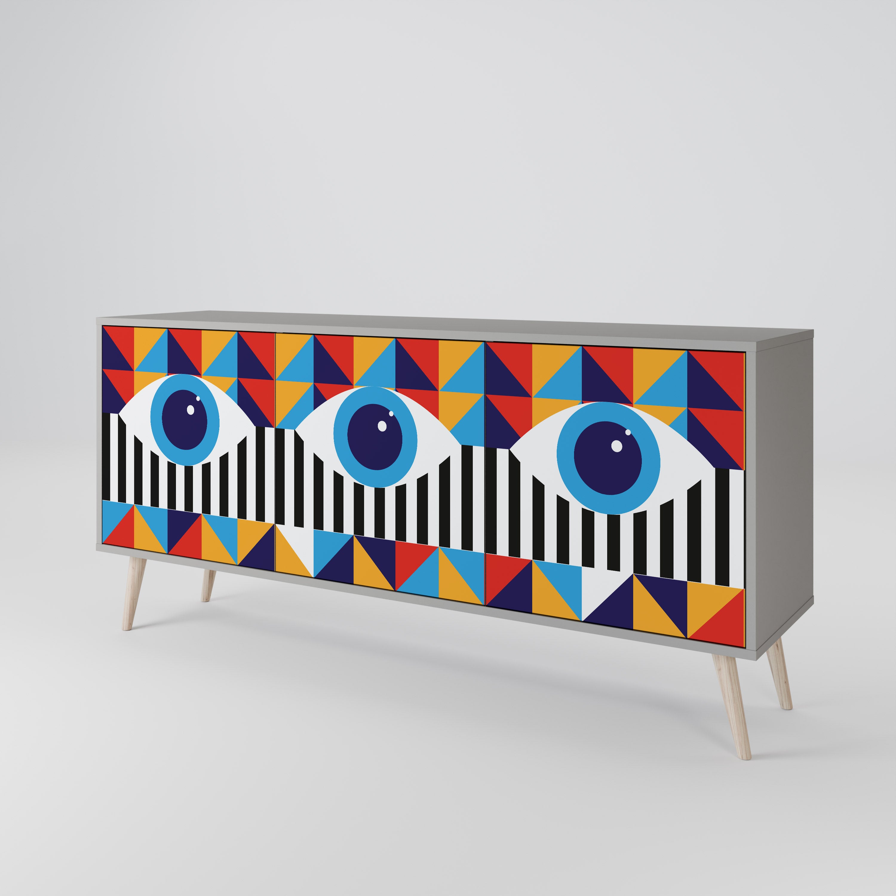 ABSTRACTION AND GEOMETRY 3-Door Sideboard