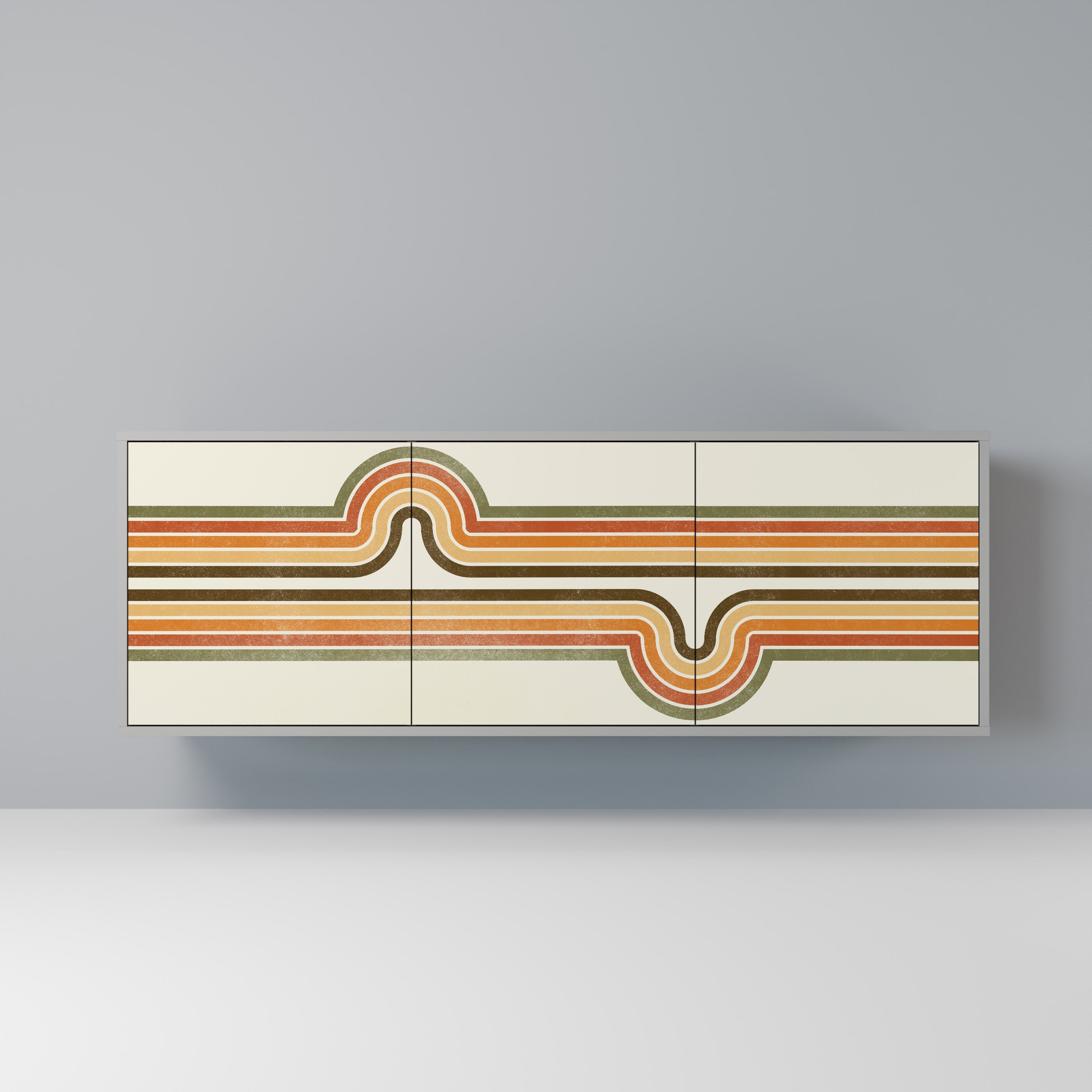 Buffet 3 portes STREAM EXCEPTIONNEL en finition grise