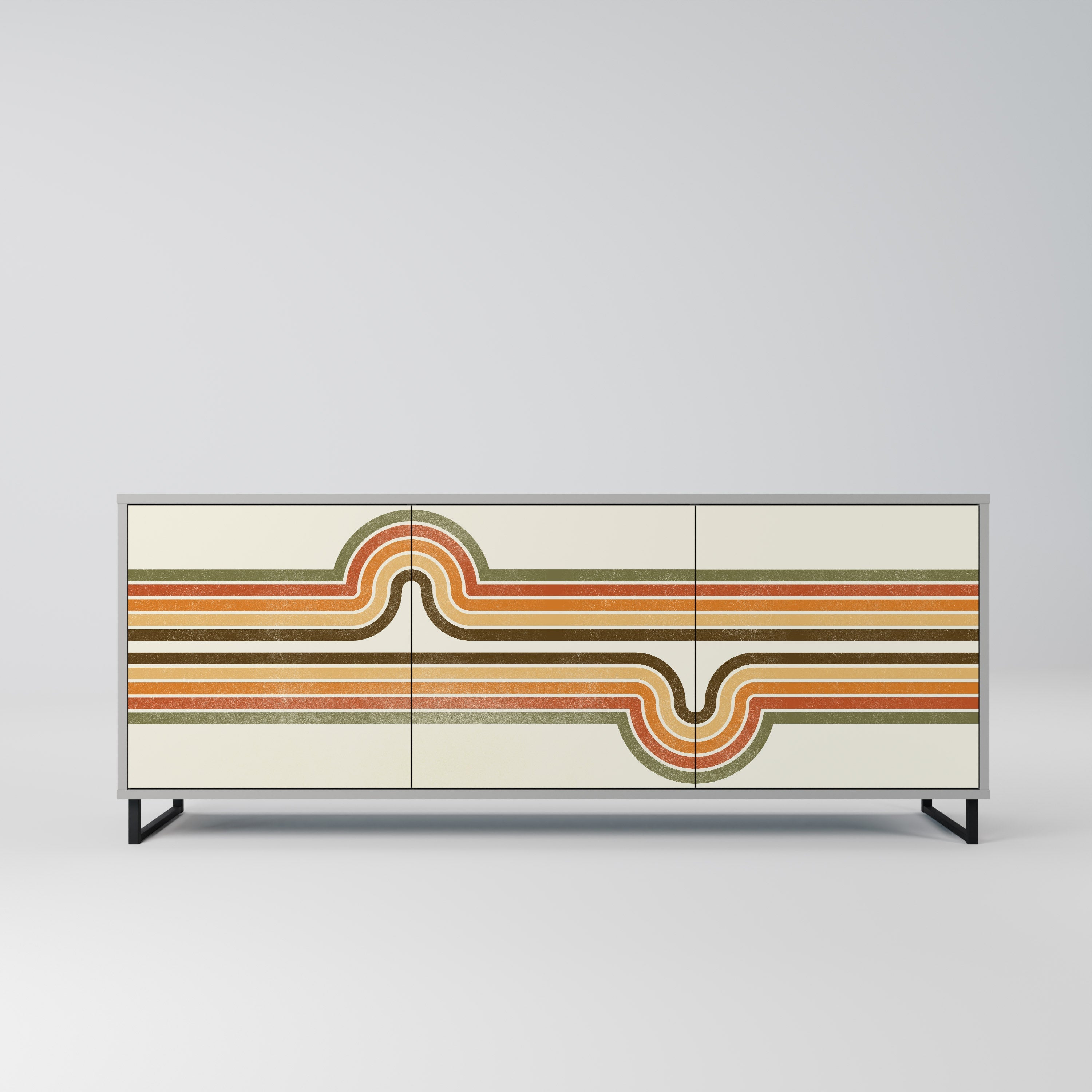 Buffet 3 portes STREAM EXCEPTIONNEL en finition grise