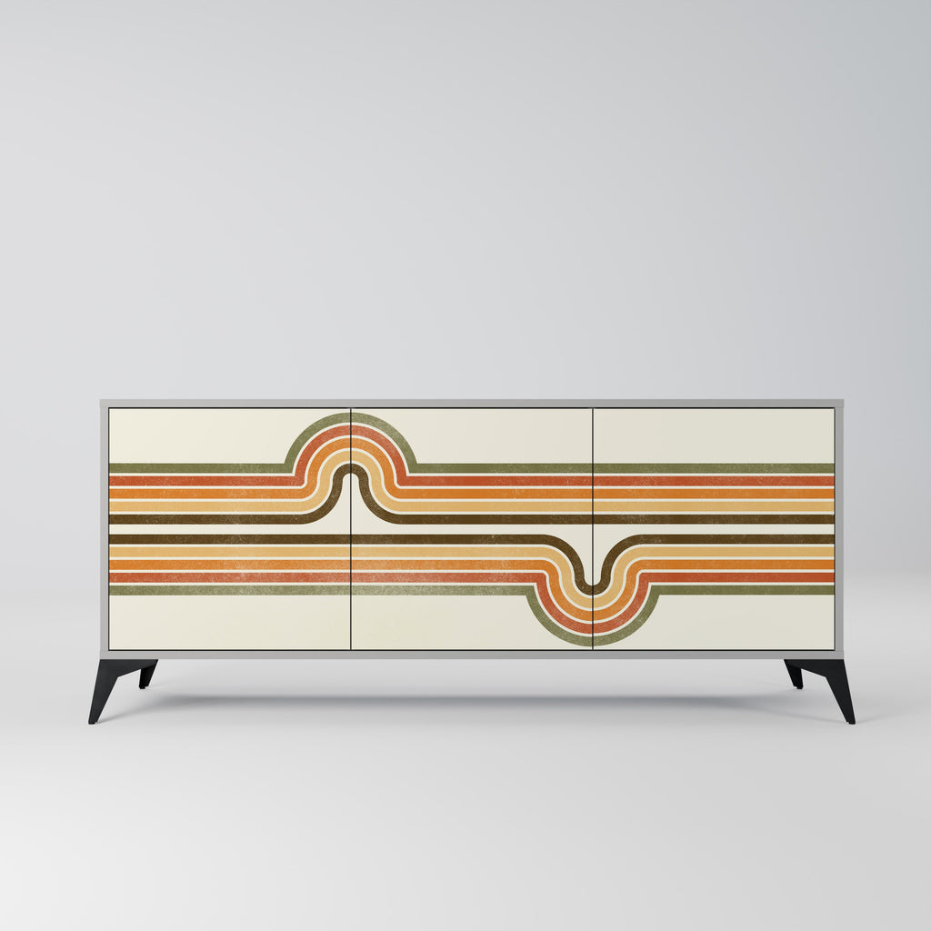 Buffet 3 portes STREAM EXCEPTIONNEL en finition grise