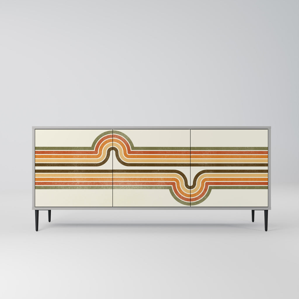 Buffet 3 portes STREAM EXCEPTIONNEL en finition grise