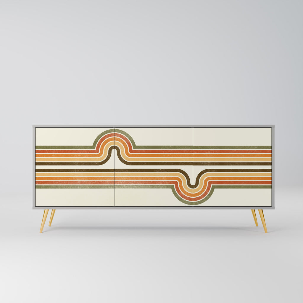 Buffet 3 portes STREAM EXCEPTIONNEL en finition grise