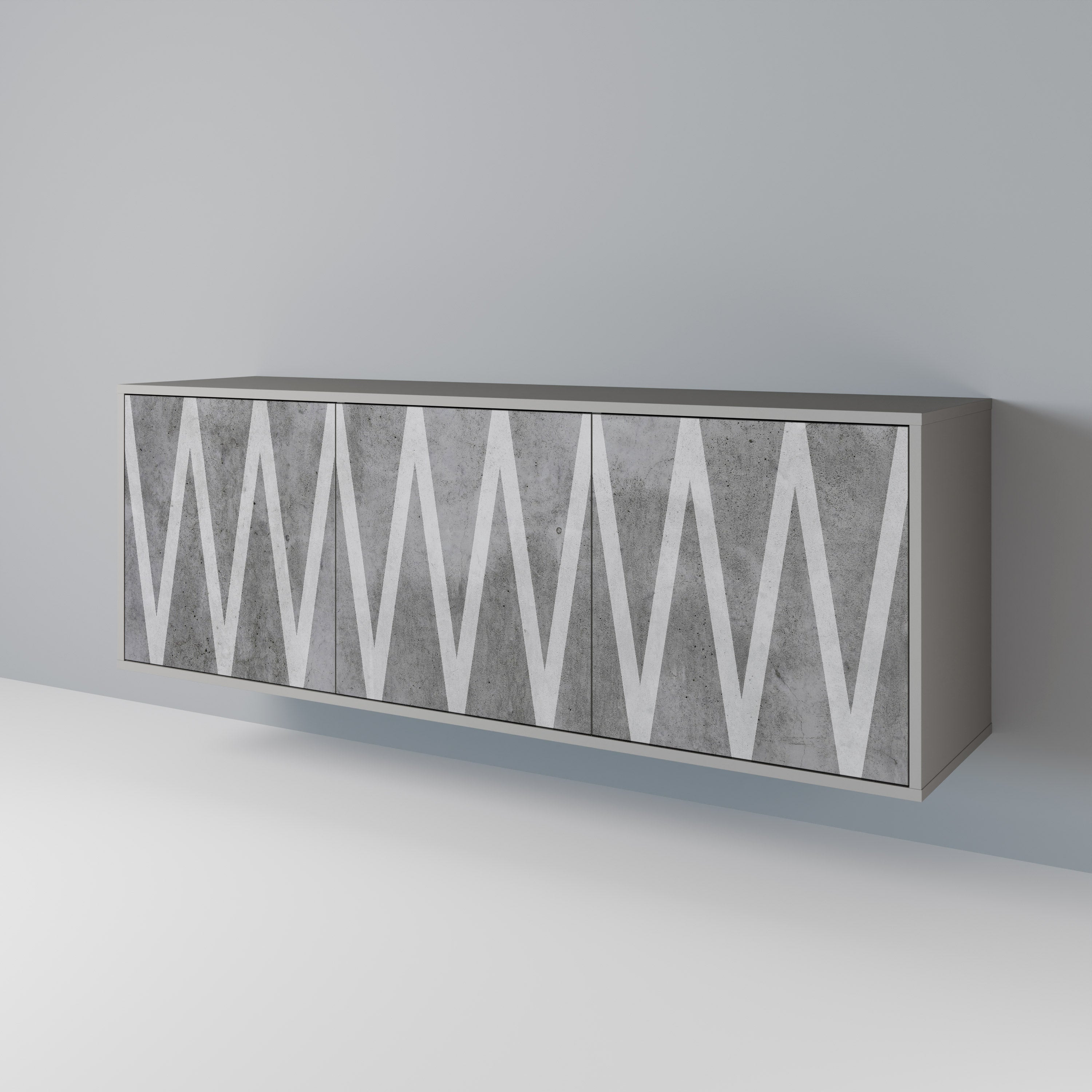 SOLID ZIG ZAG 3-Door Sideboard