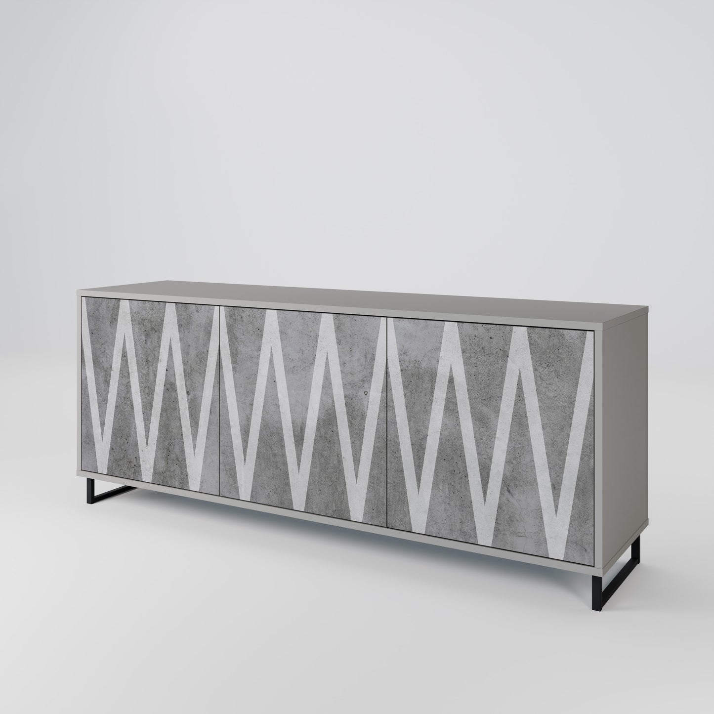 SOLID ZIG ZAG 3-Door Sideboard
