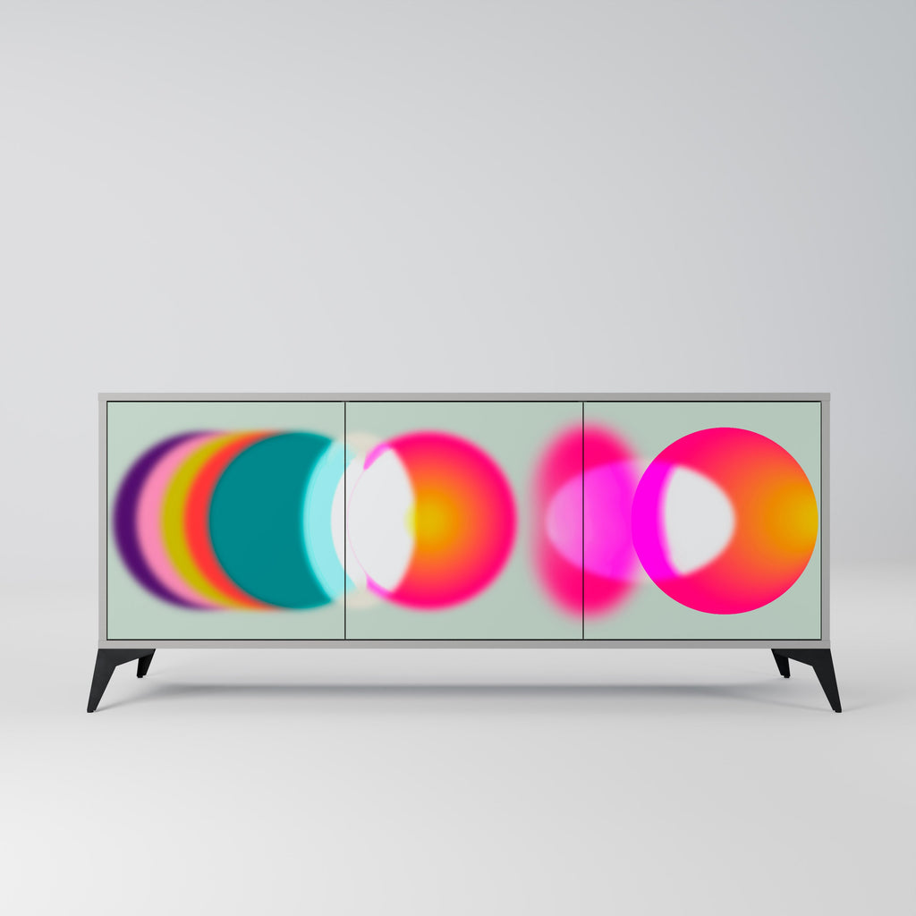 Buffet 3 portes SYMPHONY OF COLORS en finition grise