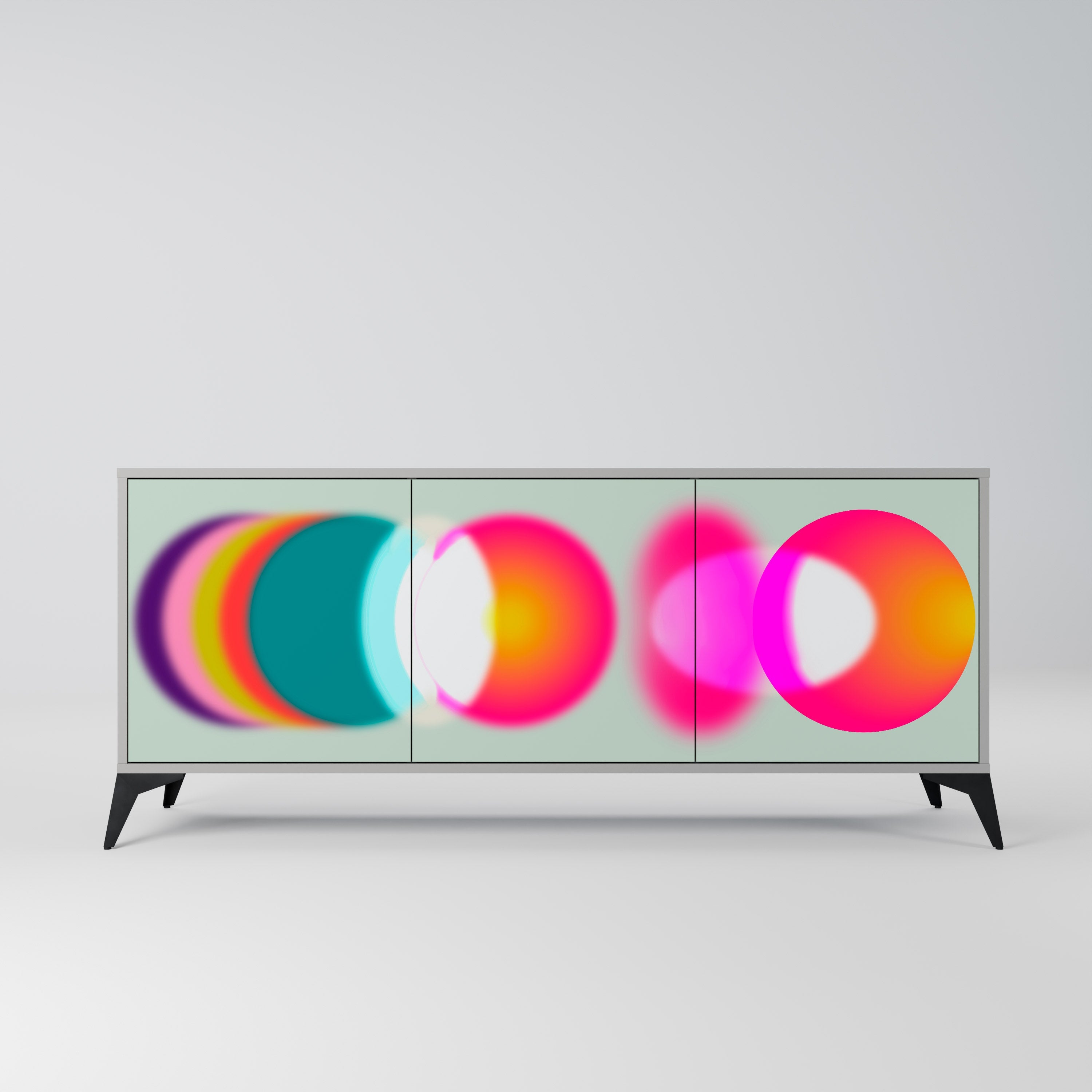 Buffet 3 portes SYMPHONY OF COLORS en finition grise