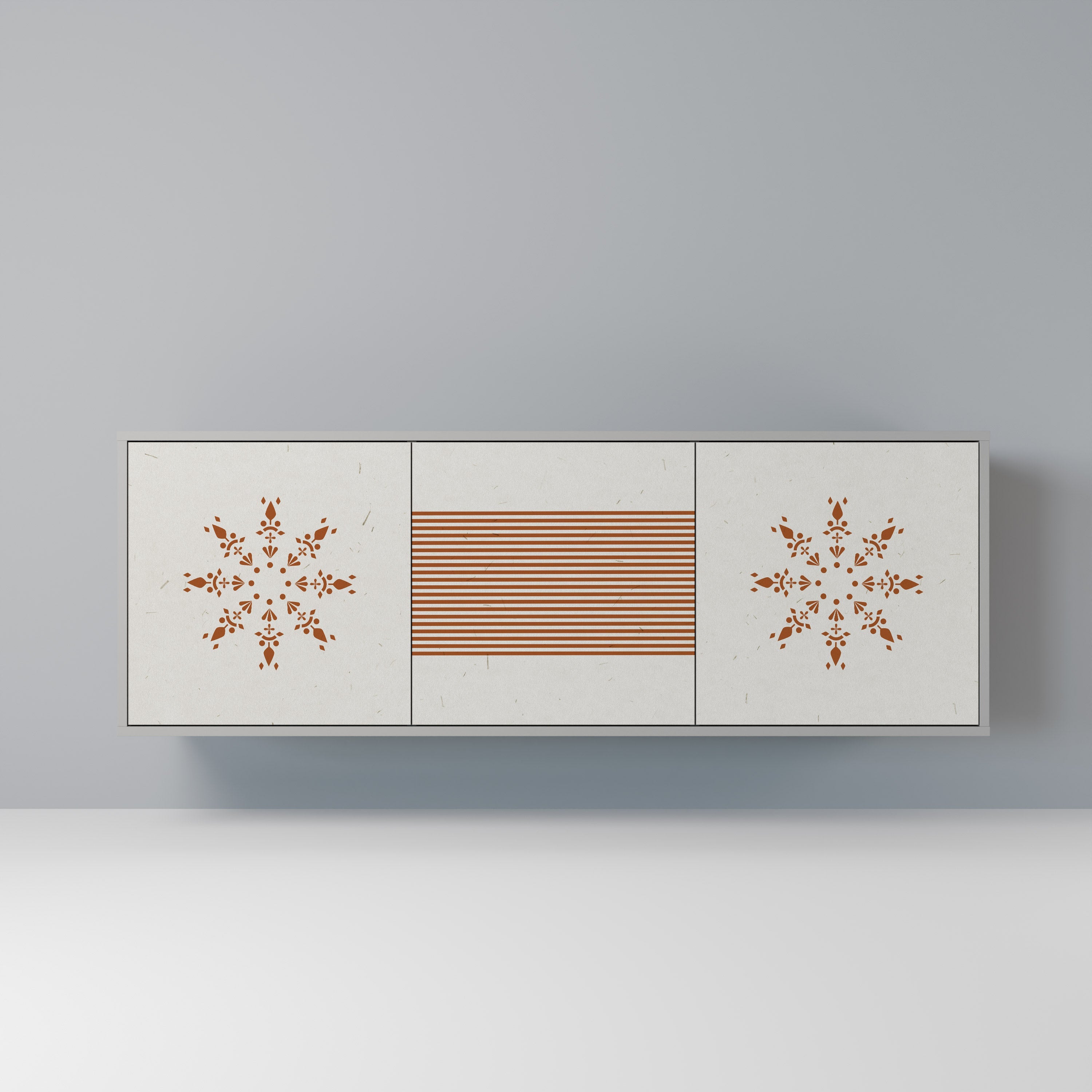 Buffet 3 portes DAILY HARMONY en finition grise