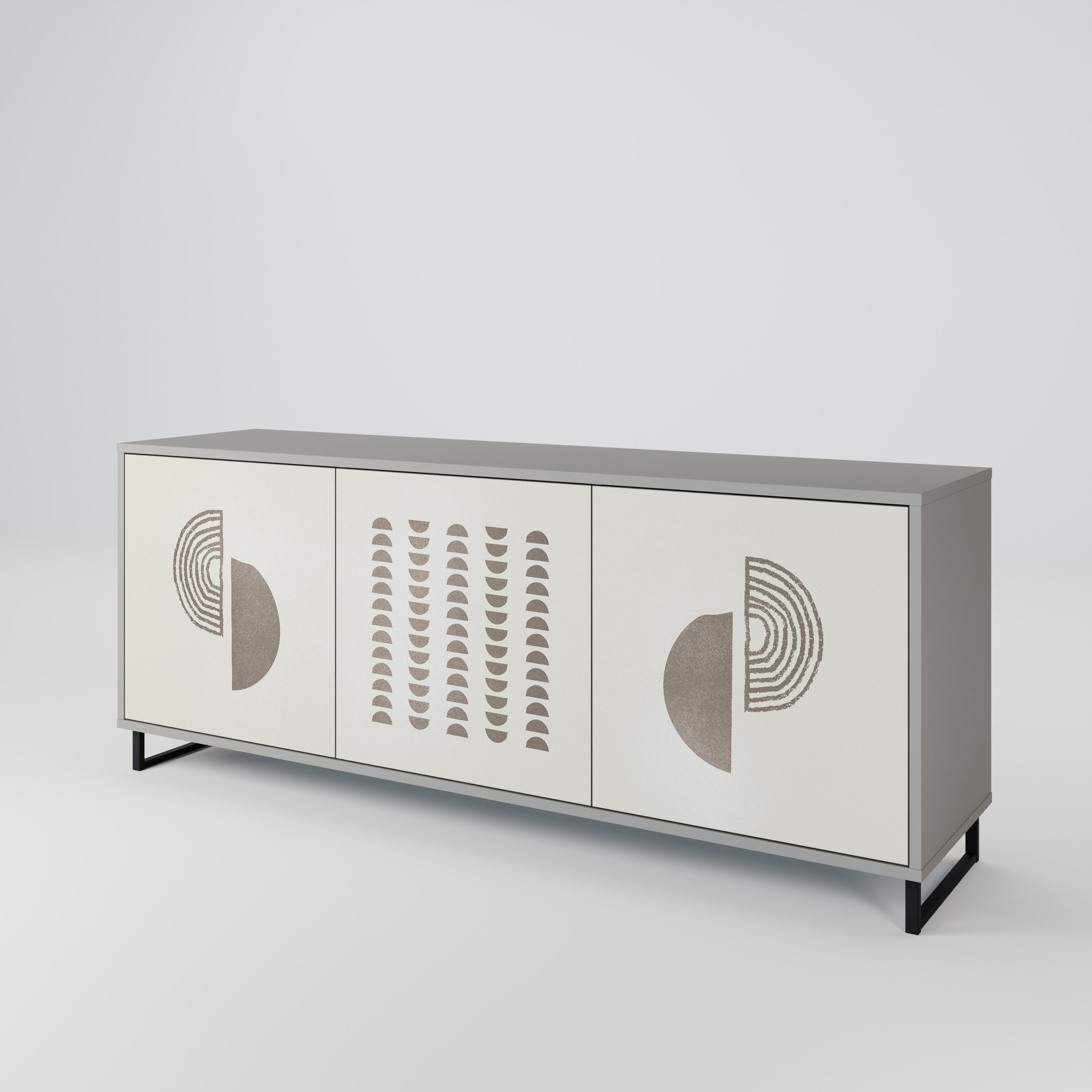 Buffet 3 portes HARMONY ESSENCE finition grise