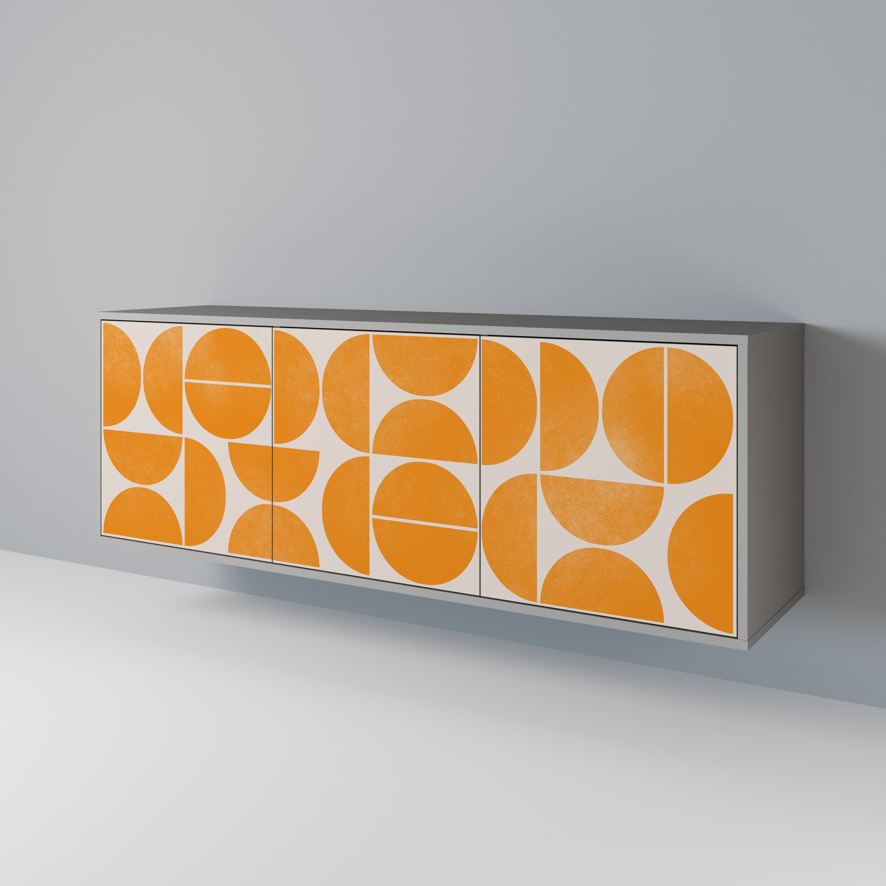 Buffet 3 portes RECURRING DREAMS en finition grise