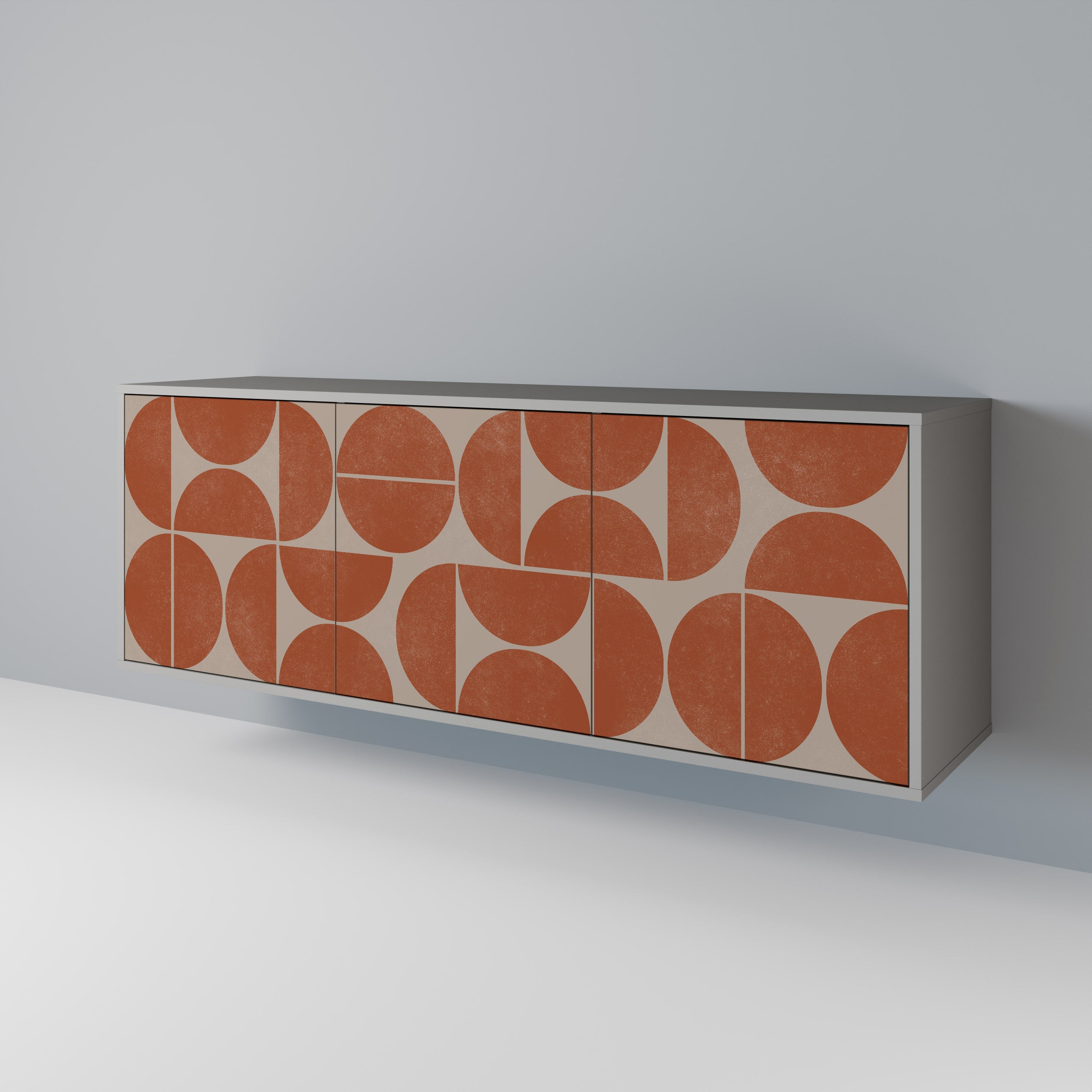 Buffet 3 portes REPETITION COMPULSION en finition grise