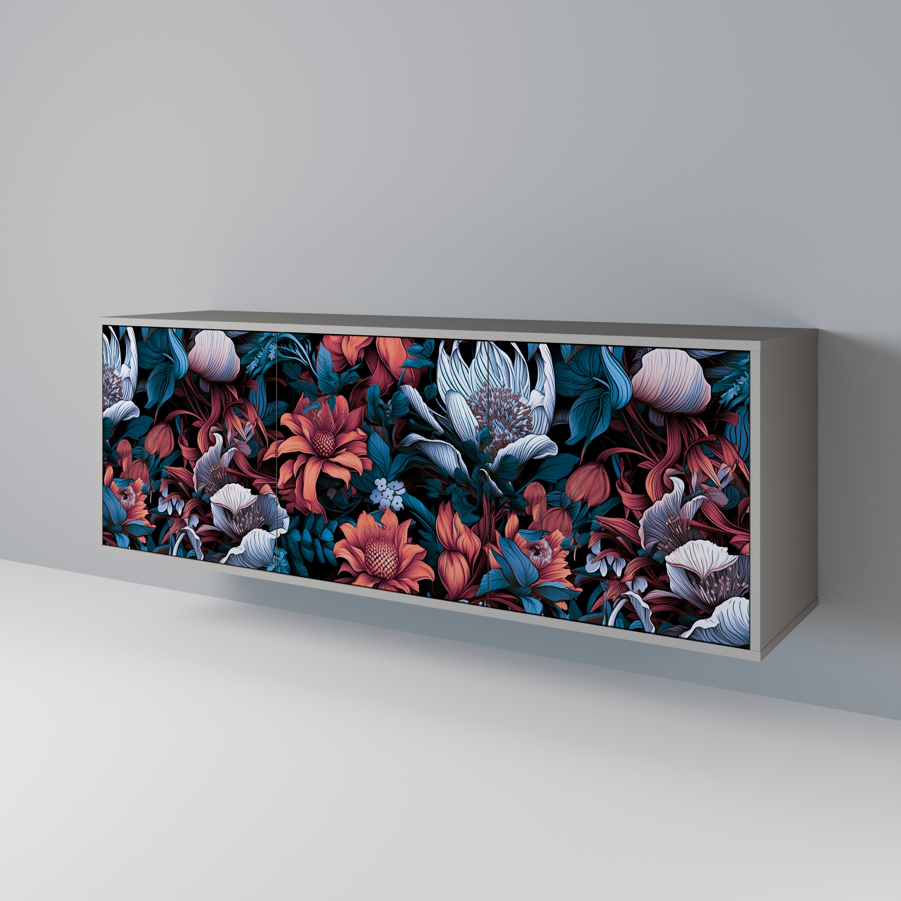 ETHEREAL BLOSSOMS 3-Door Sideboard