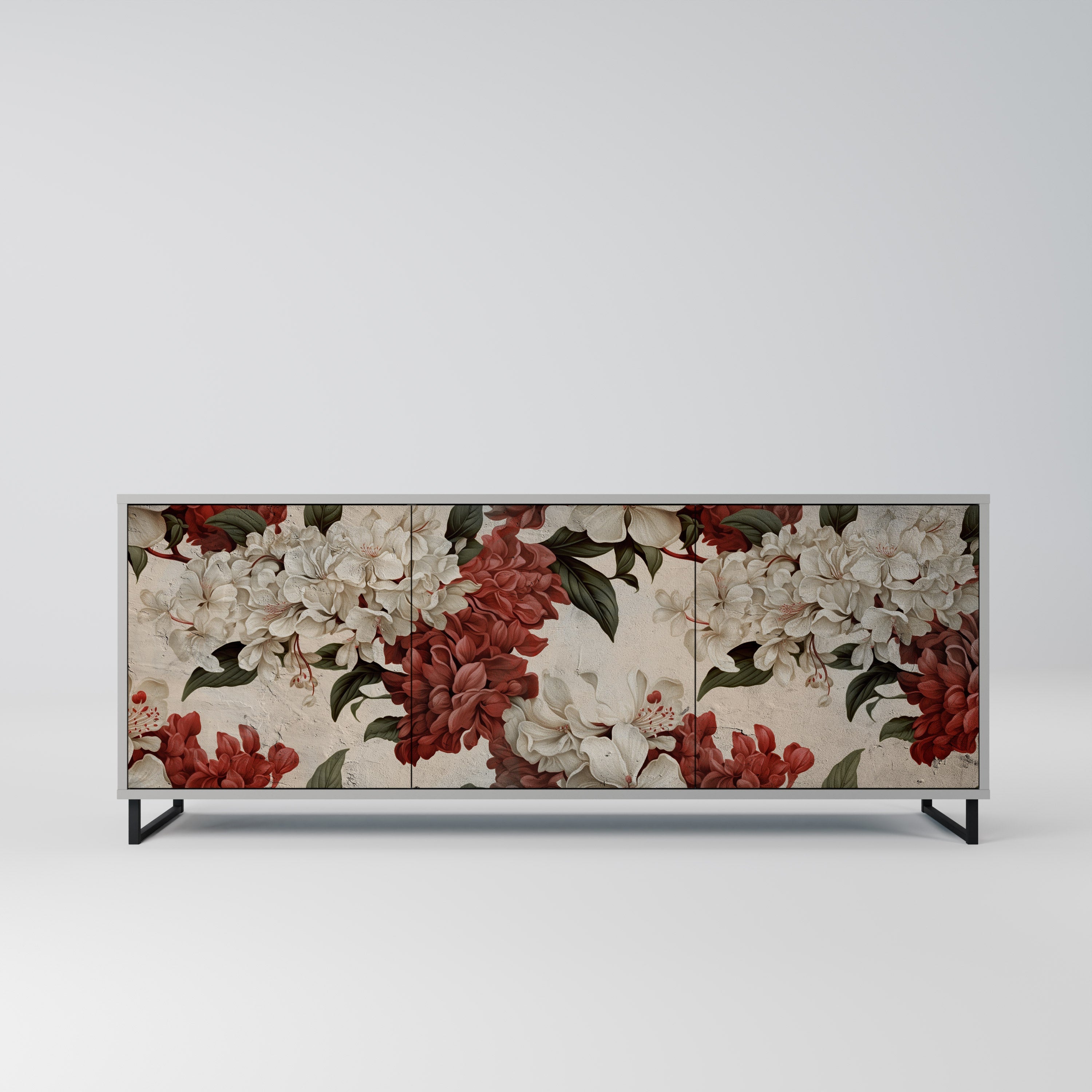 Buffet 3 portes EPHEMERAL DAYS en finition grise