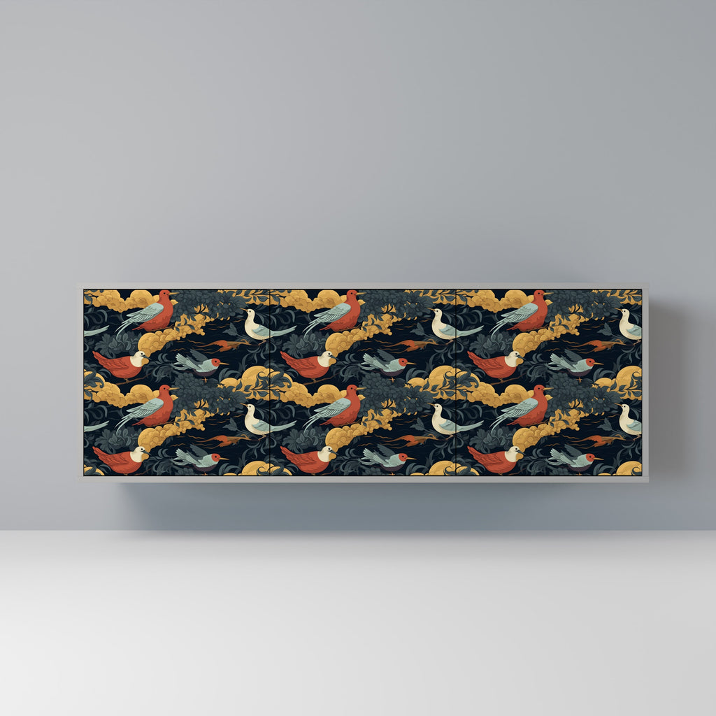 Buffet 3 portes FOWLY DAZE en finition grise