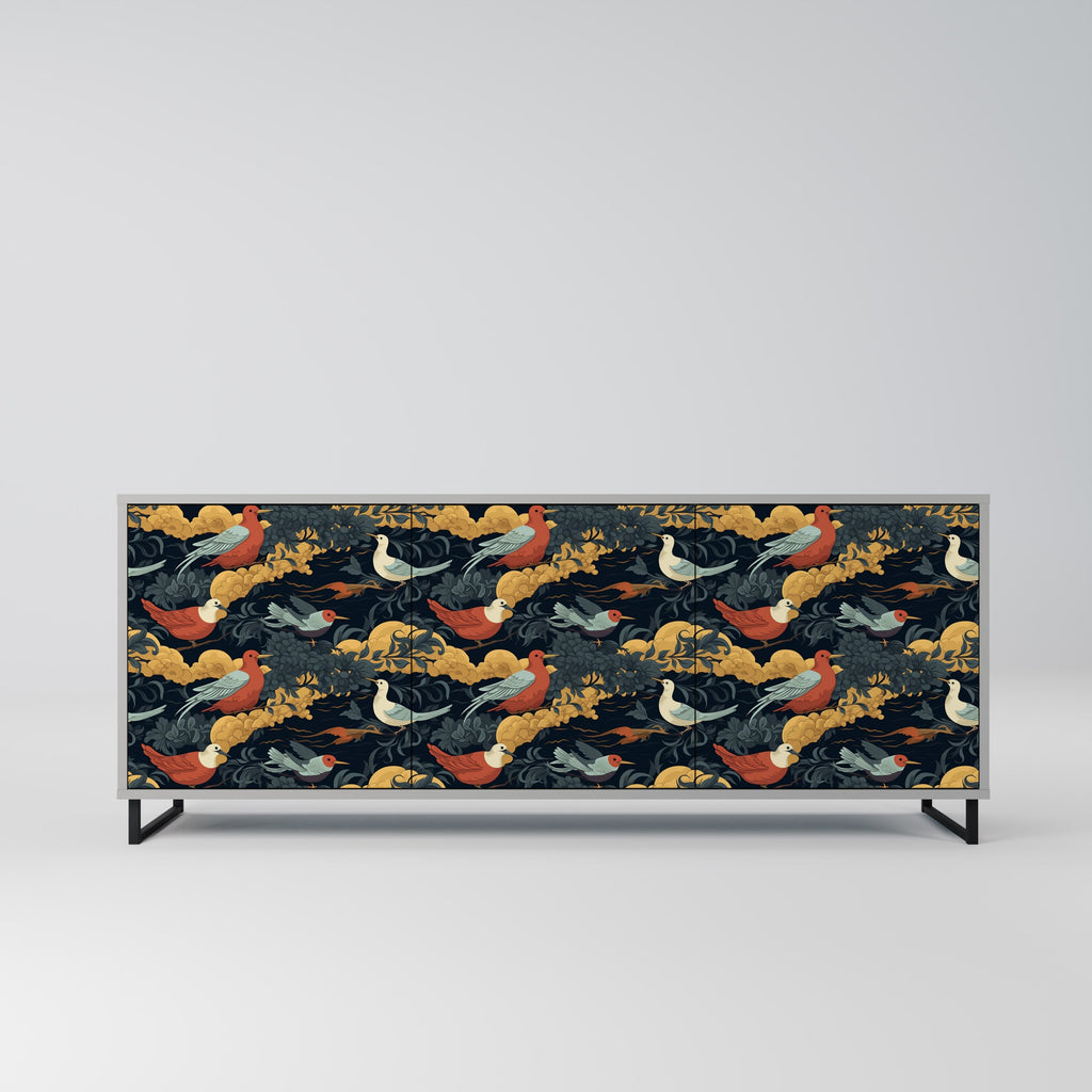 Buffet 3 portes FOWLY DAZE en finition grise