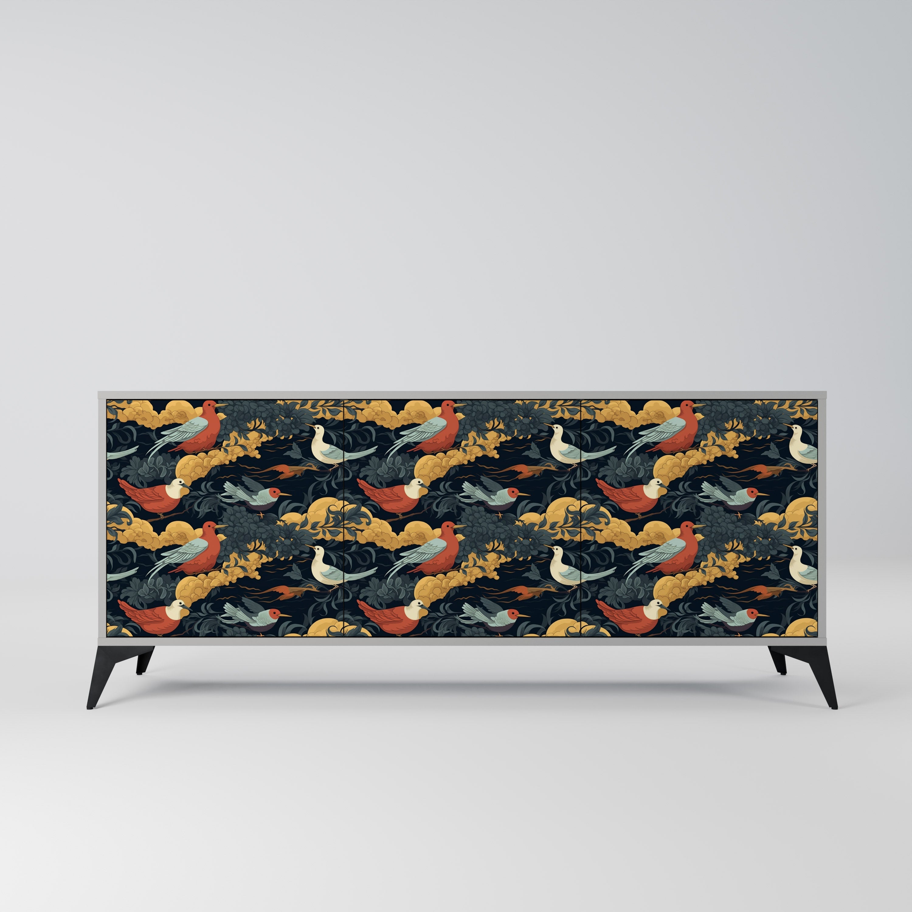 Buffet 3 portes FOWLY DAZE en finition grise