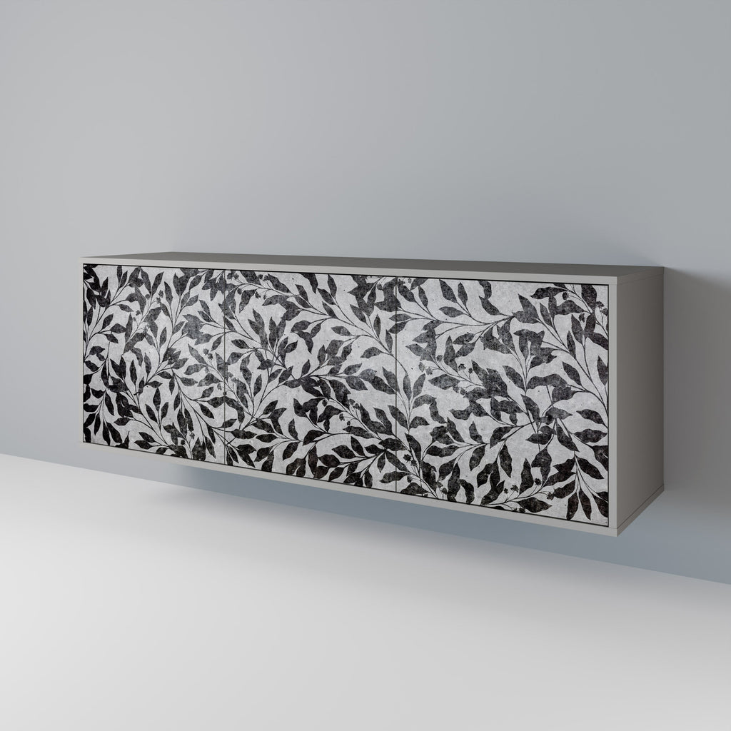 Buffet 3 portes CHARCOAL SPROUT en finition grise