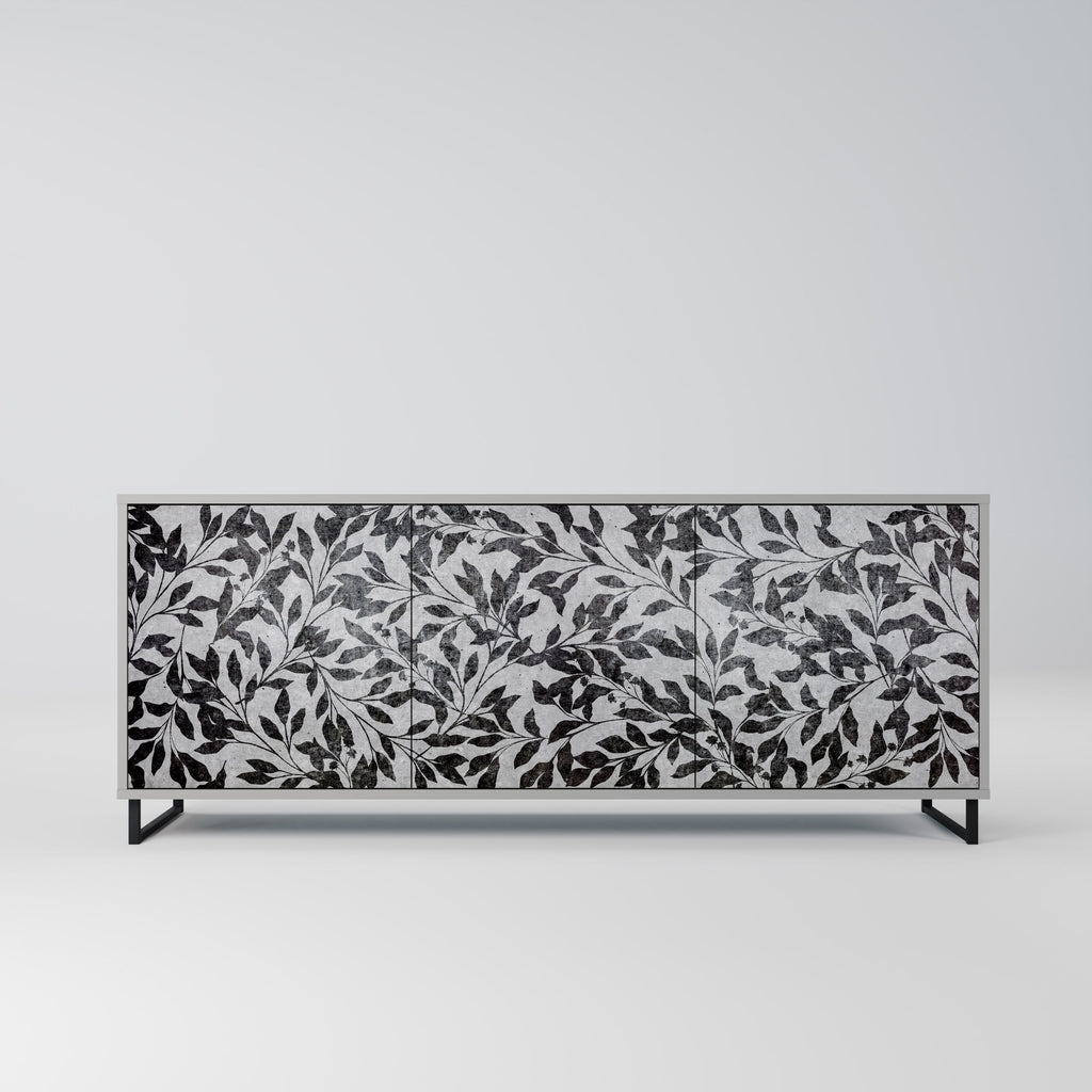 Buffet 3 portes CHARCOAL SPROUT en finition grise