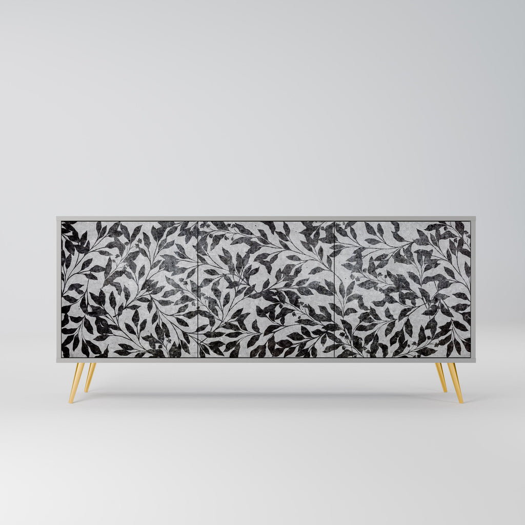 Buffet 3 portes CHARCOAL SPROUT en finition grise