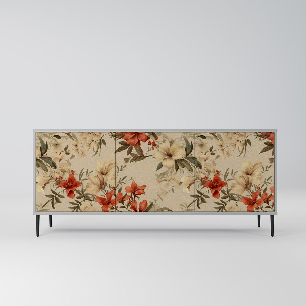 Buffet 3 portes BLOOMING HARMONY finition grise