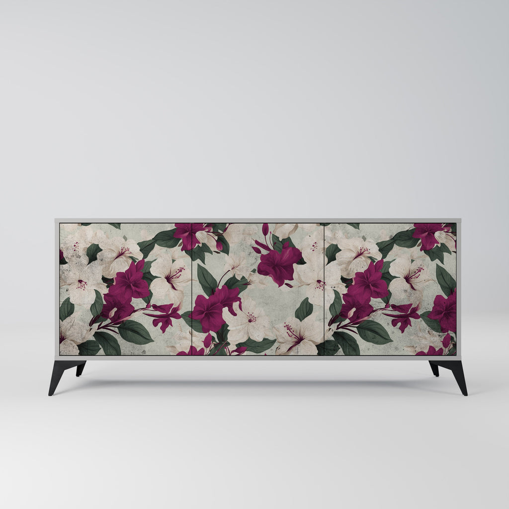 Buffet 3 portes FLOWERET DREAM finition grise