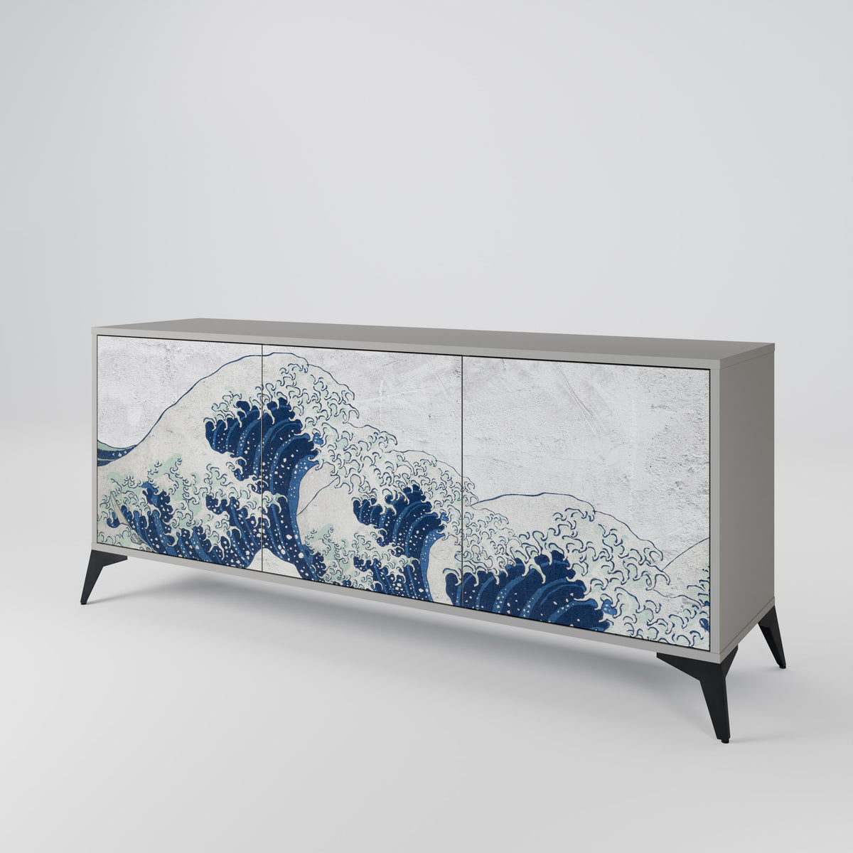 THE GREAT WAVE AT KANAGAWA 3-Door Sideboard