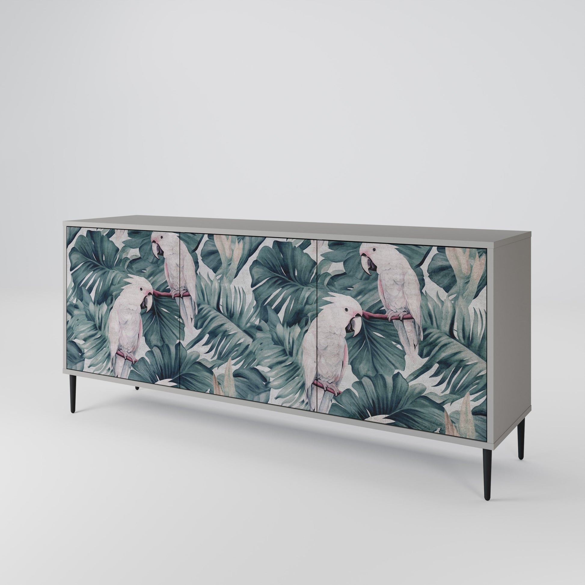 POPINJAY LOOK 3-Door Sideboard in Grey Finish