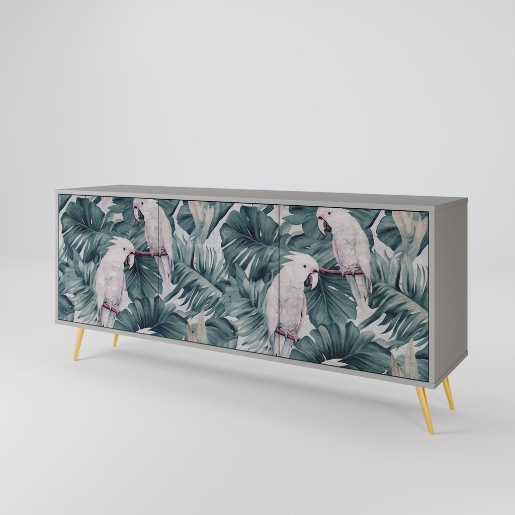 POPINJAY LOOK 3-Door Sideboard in Grey Finish