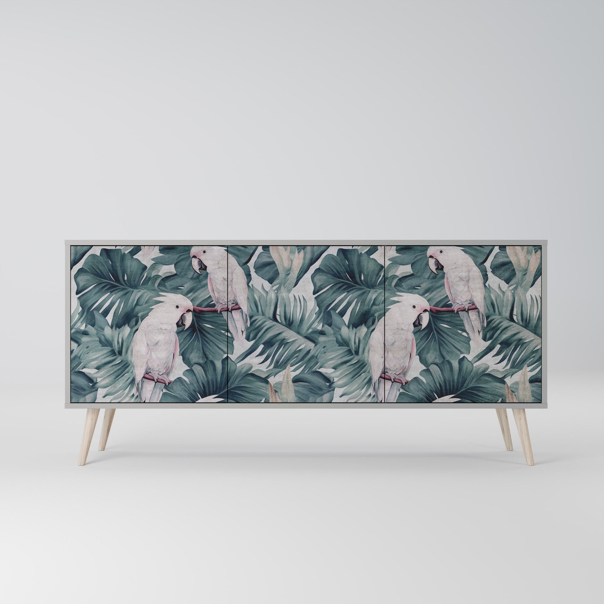 POPINJAY LOOK 3-Door Sideboard in Grey Finish