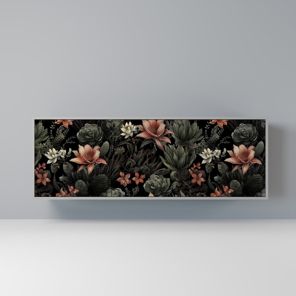 Buffet 3 portes SECRET VERDURE finition grise