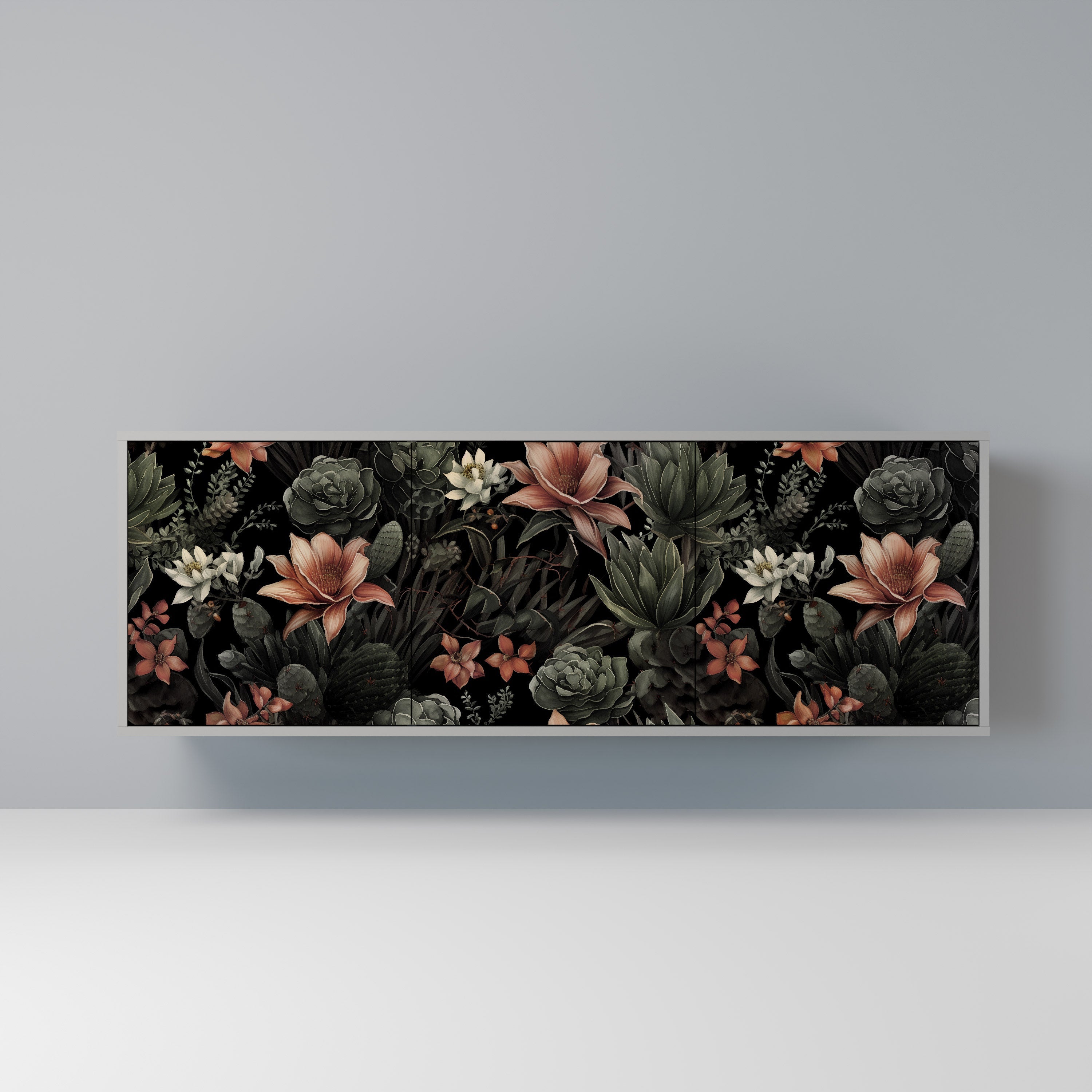 Buffet 3 portes SECRET VERDURE finition grise