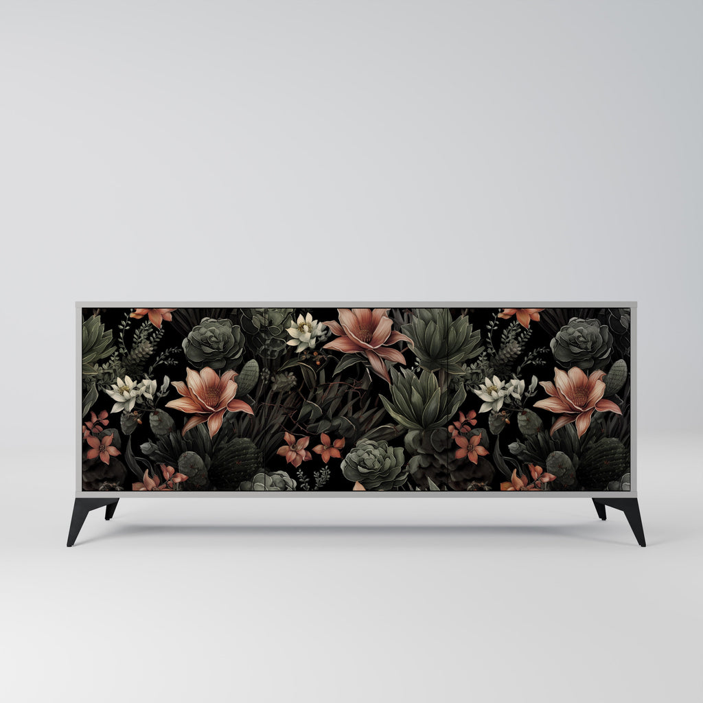 Buffet 3 portes SECRET VERDURE finition grise