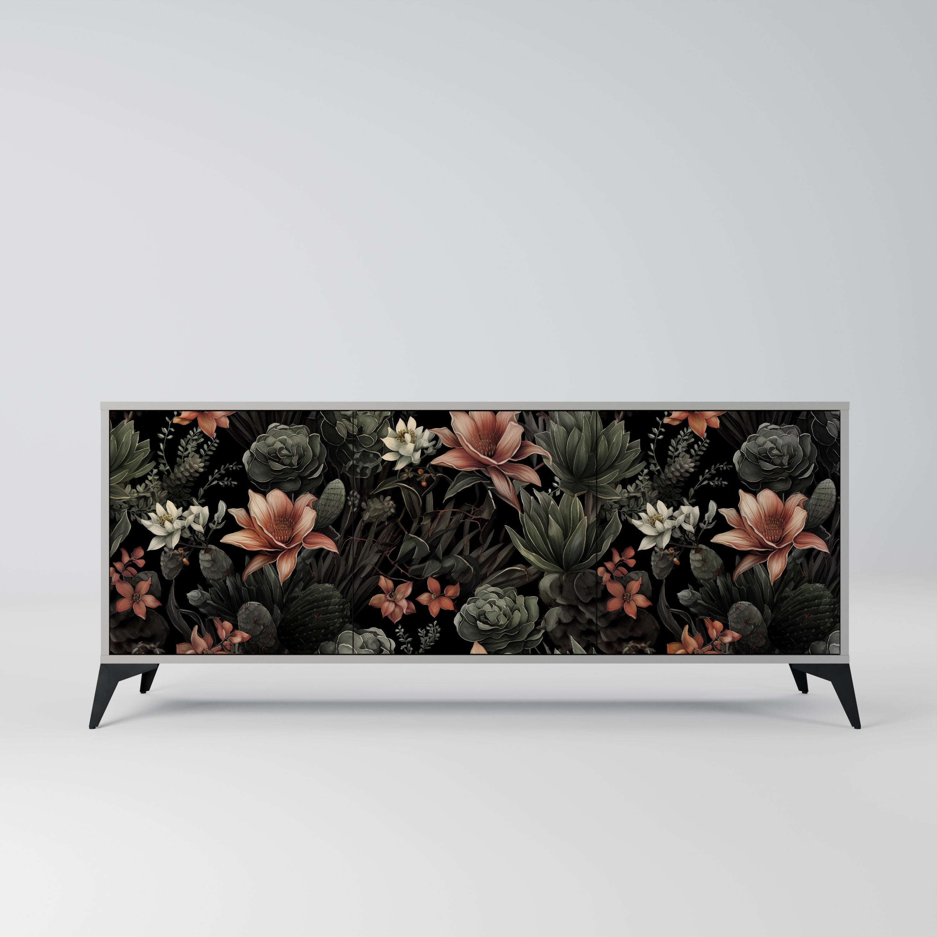 Buffet 3 portes SECRET VERDURE finition grise