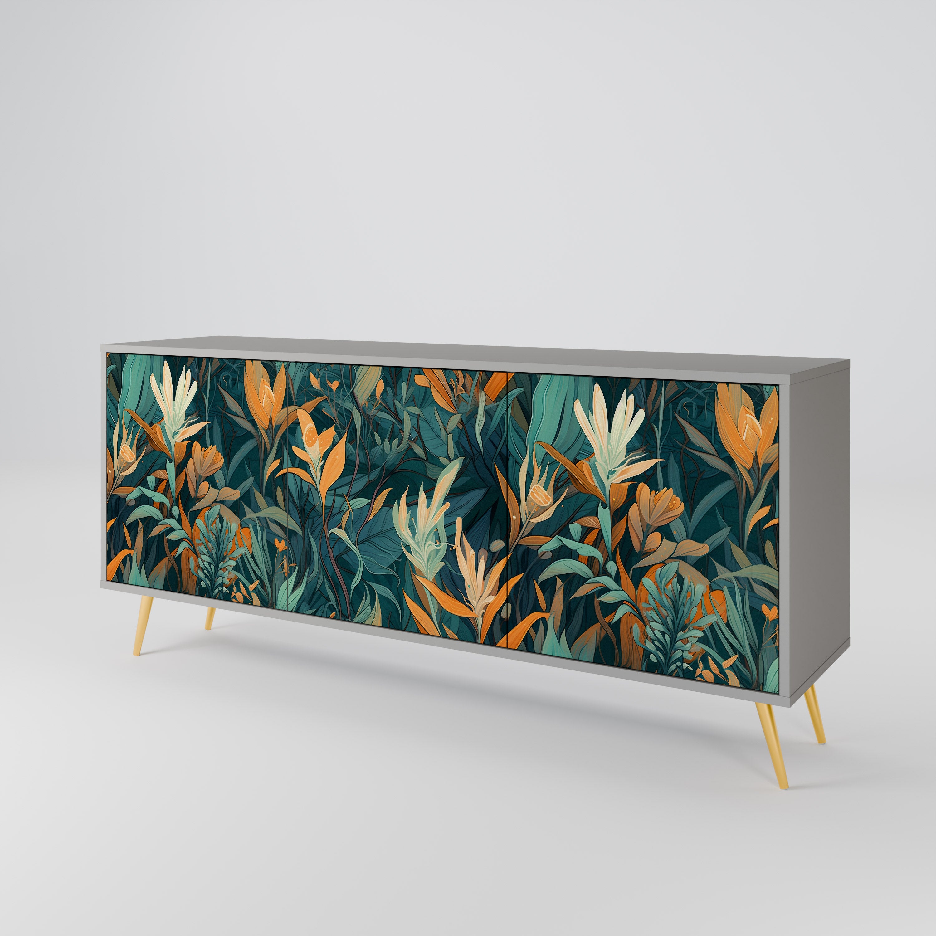 FLORAL SERENITY 3-Door Sideboard